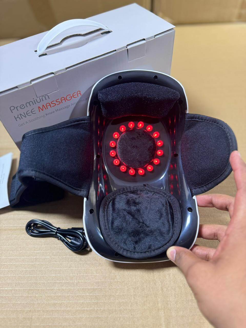 Smart Knee Massager with Heat & Vibration | Cordless Joint Pain Relief