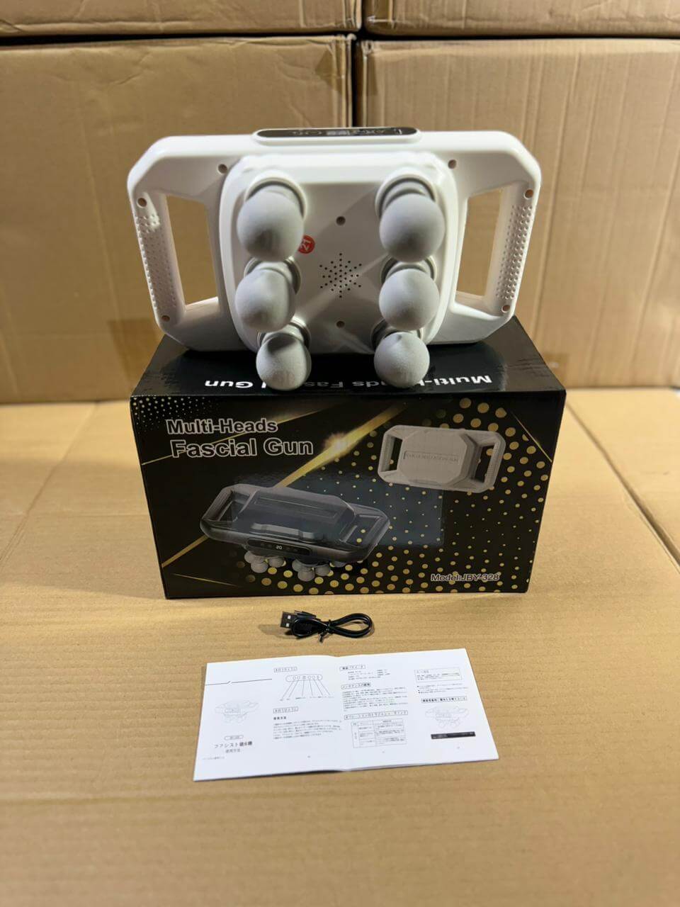 6-Head Fascia Massage Gun | Deep Tissue Muscle Relief for Back & Body