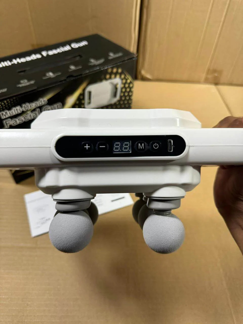 6-Head Fascia Massage Gun | Deep Tissue Muscle Relief for Back & Body