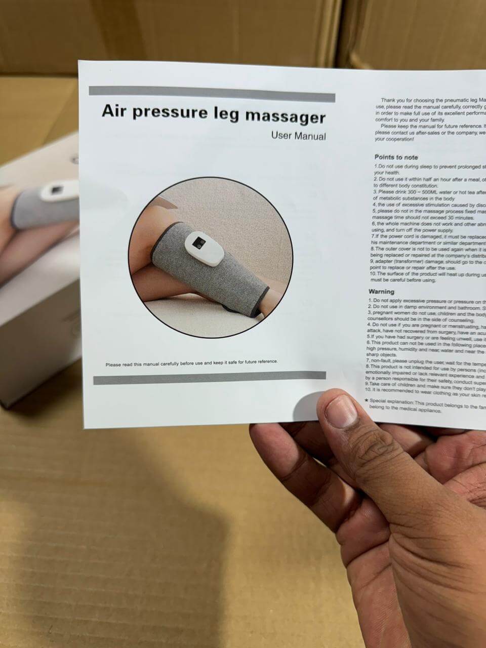 Cordless Leg Massager with Heat | Air Compression for Circulation & Varicose Veins