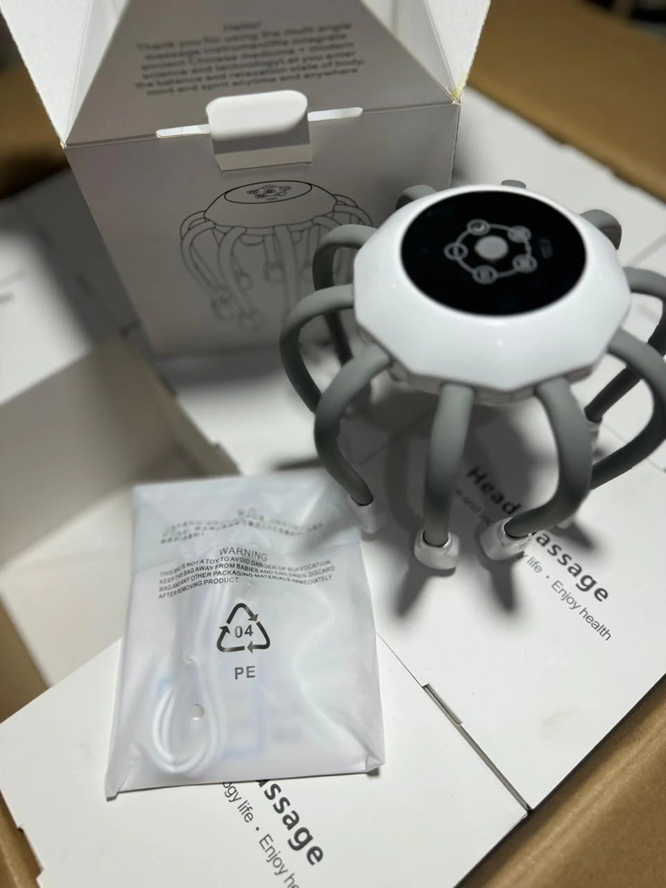 Electric Octopus Head Massager | Red Light Scalp Therapy & Stress Relief (5 Modes)