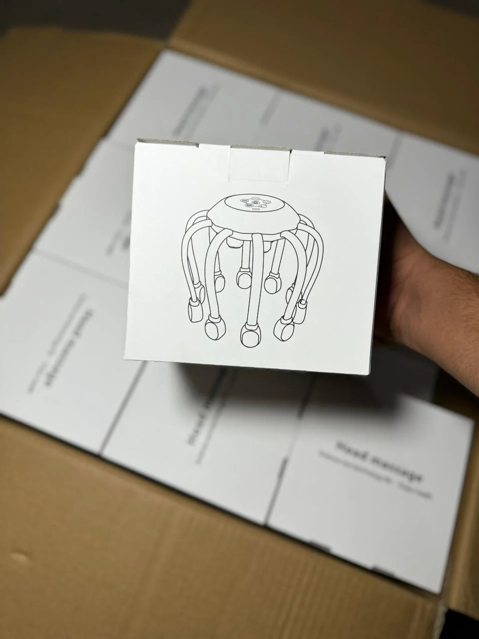 Electric Octopus Head Massager | Red Light Scalp Therapy & Stress Relief (5 Modes)