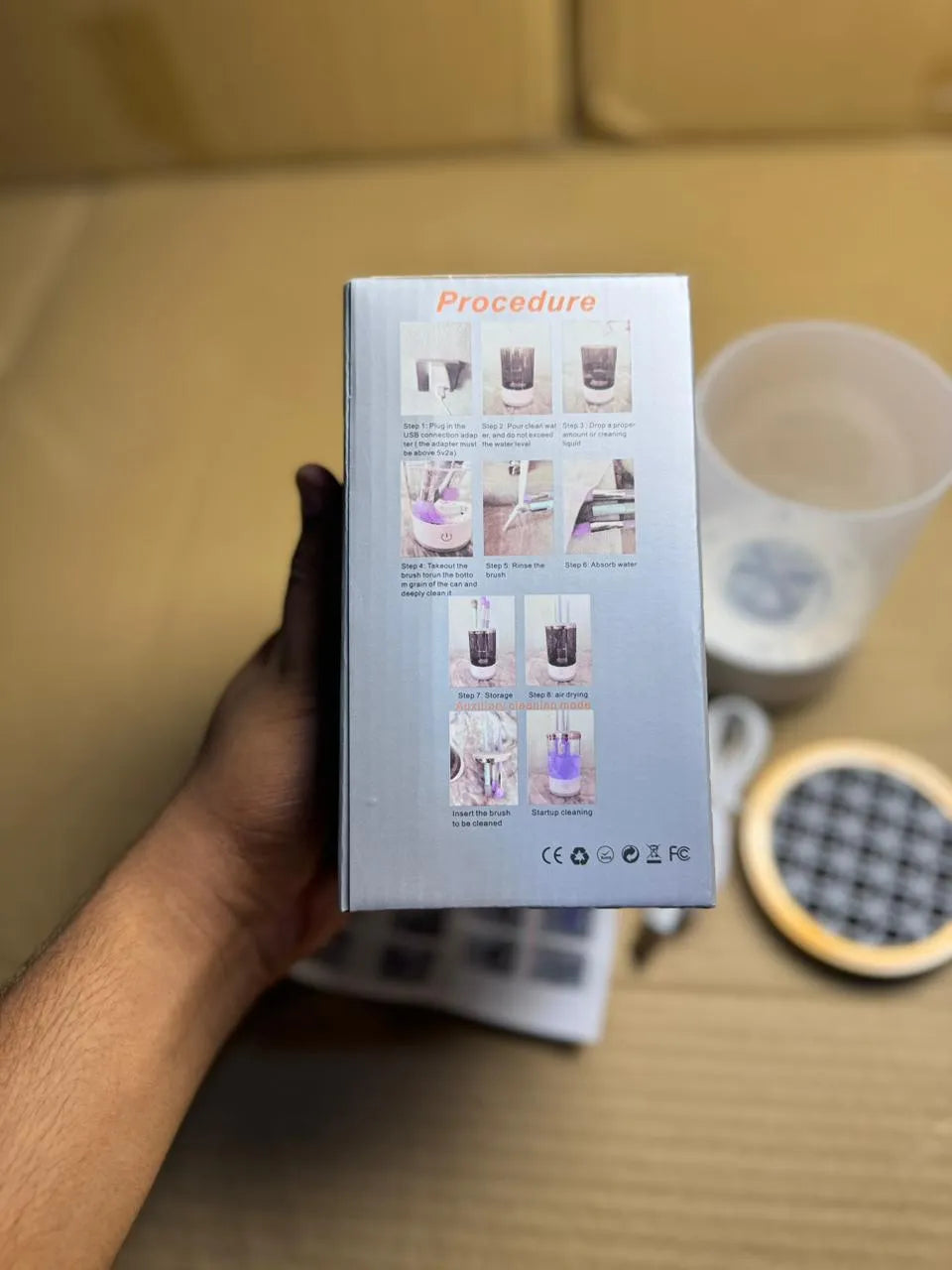 Automatic Electric Makeup Brush Cleaner & Dryer | Instant Wash Tool