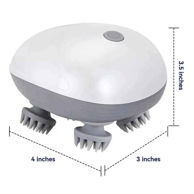 Electric Scalp Massager | Waterproof Head Scratcher for Hair Growth & Stress