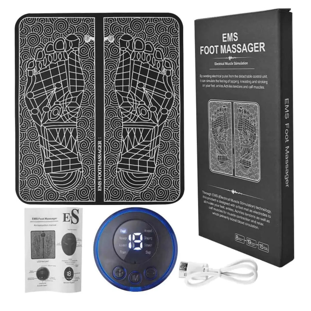 EMS Electric Foot Massager Pad | Leg Circulation Booster & Pain Relief Mat