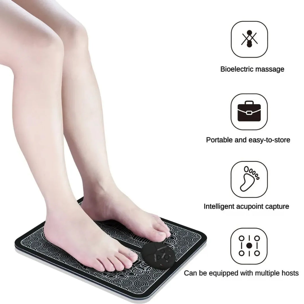 EMS Electric Foot Massager Pad | Leg Circulation Booster & Pain Relief Mat