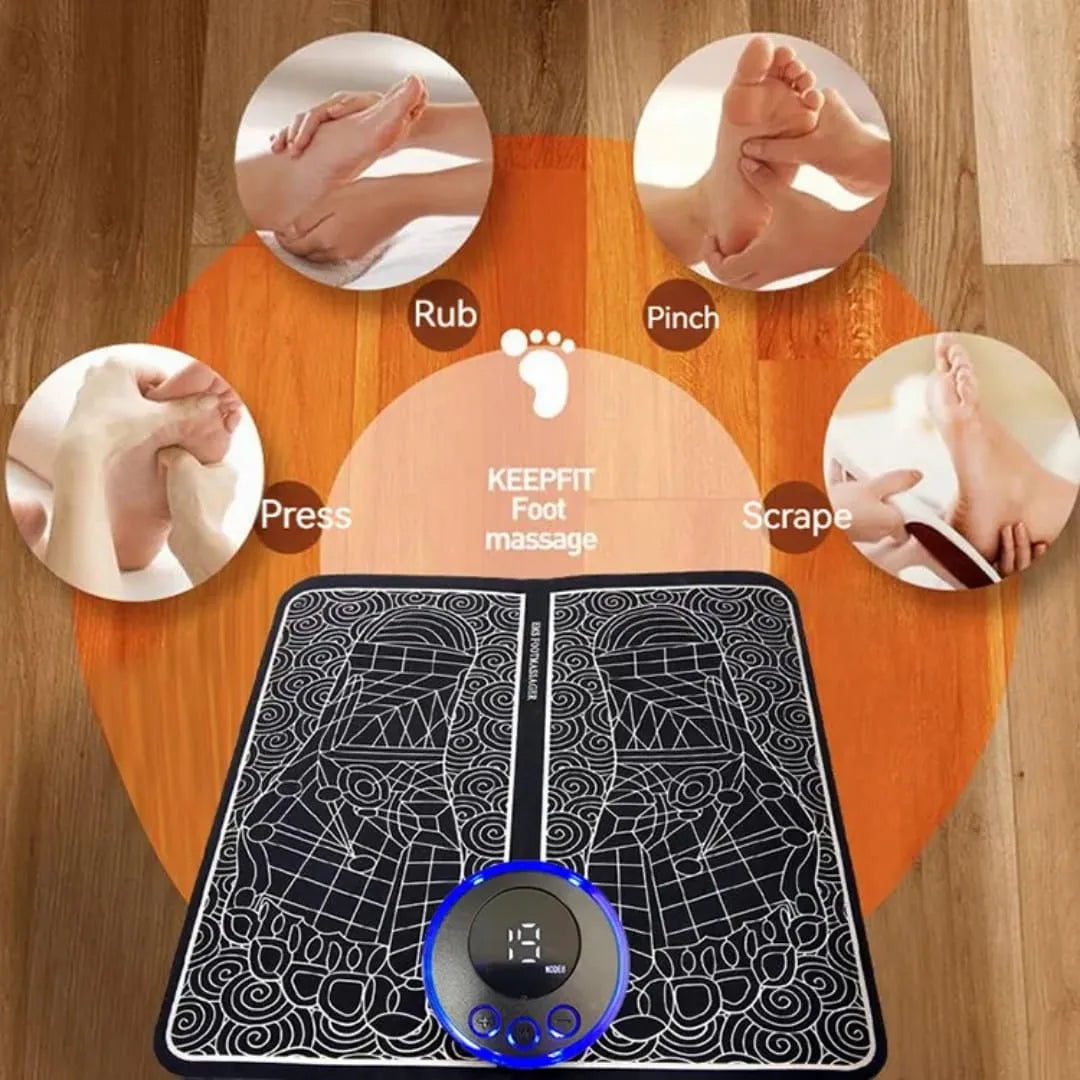 EMS Electric Foot Massager Pad | Leg Circulation Booster & Pain Relief Mat