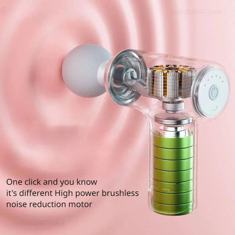 Handheld Deep Tissue Massage Gun | 4 Heads 6 Speeds Muscle Relief