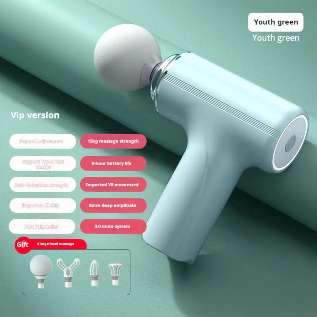 Handheld Deep Tissue Massage Gun | 4 Heads 6 Speeds Muscle Relief