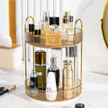 360° Rotating Cosmetic Organizer | Acrylic Makeup Storage Stand (Adjustable)