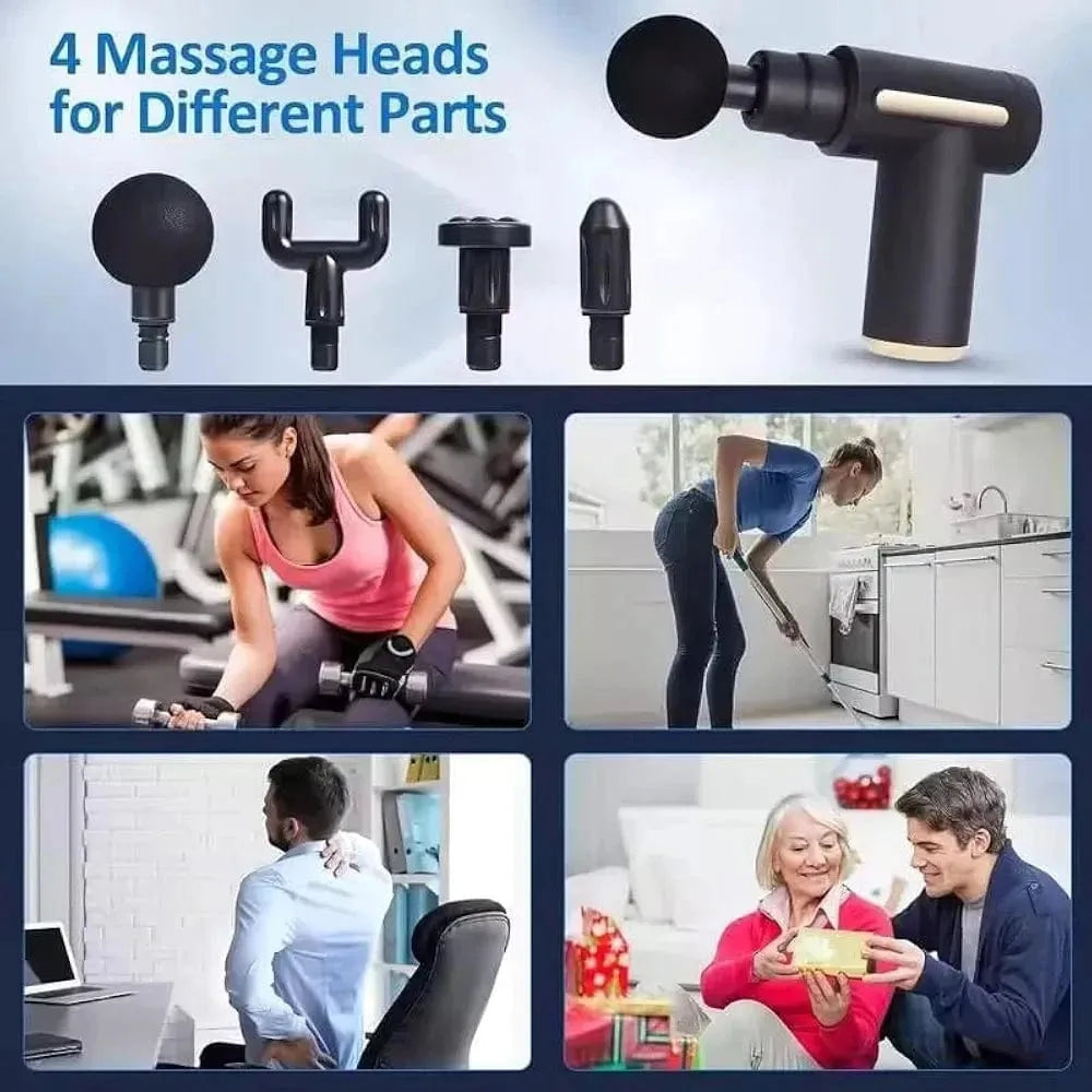 Mini Massage Gun | Portable Deep Tissue Percussion Massager (6 Speeds)