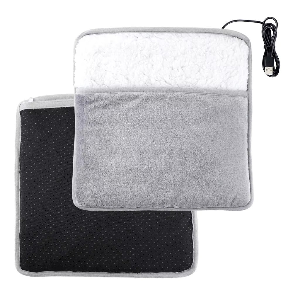 USB Electric Foot Warmer | Plush Heated Mat for Winter Comfort