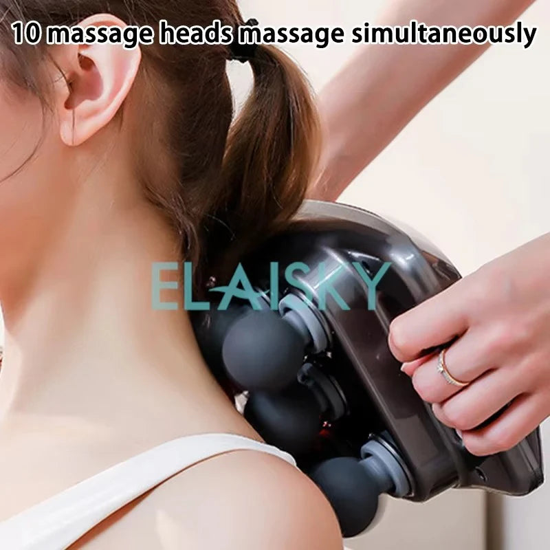 10-Head Professional Massage Gun | Deep Tissue Percussion Muscle Massager