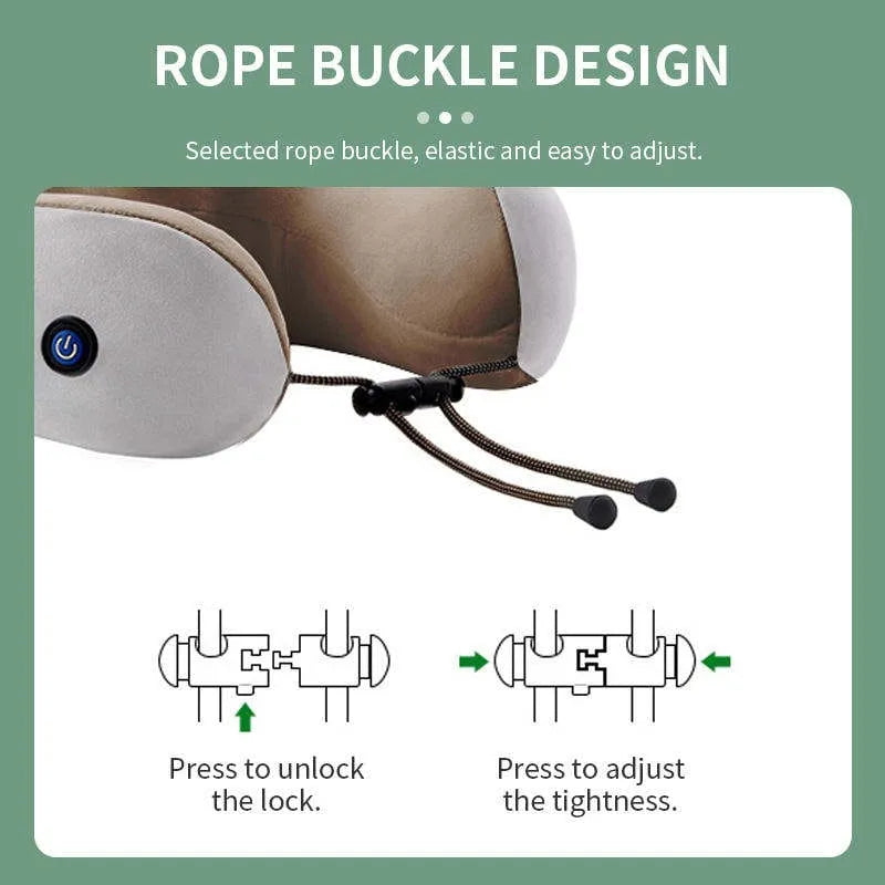 Neck & Shoulder Massager with Heat | Memory Foam Travel Pillow for Pain Relief